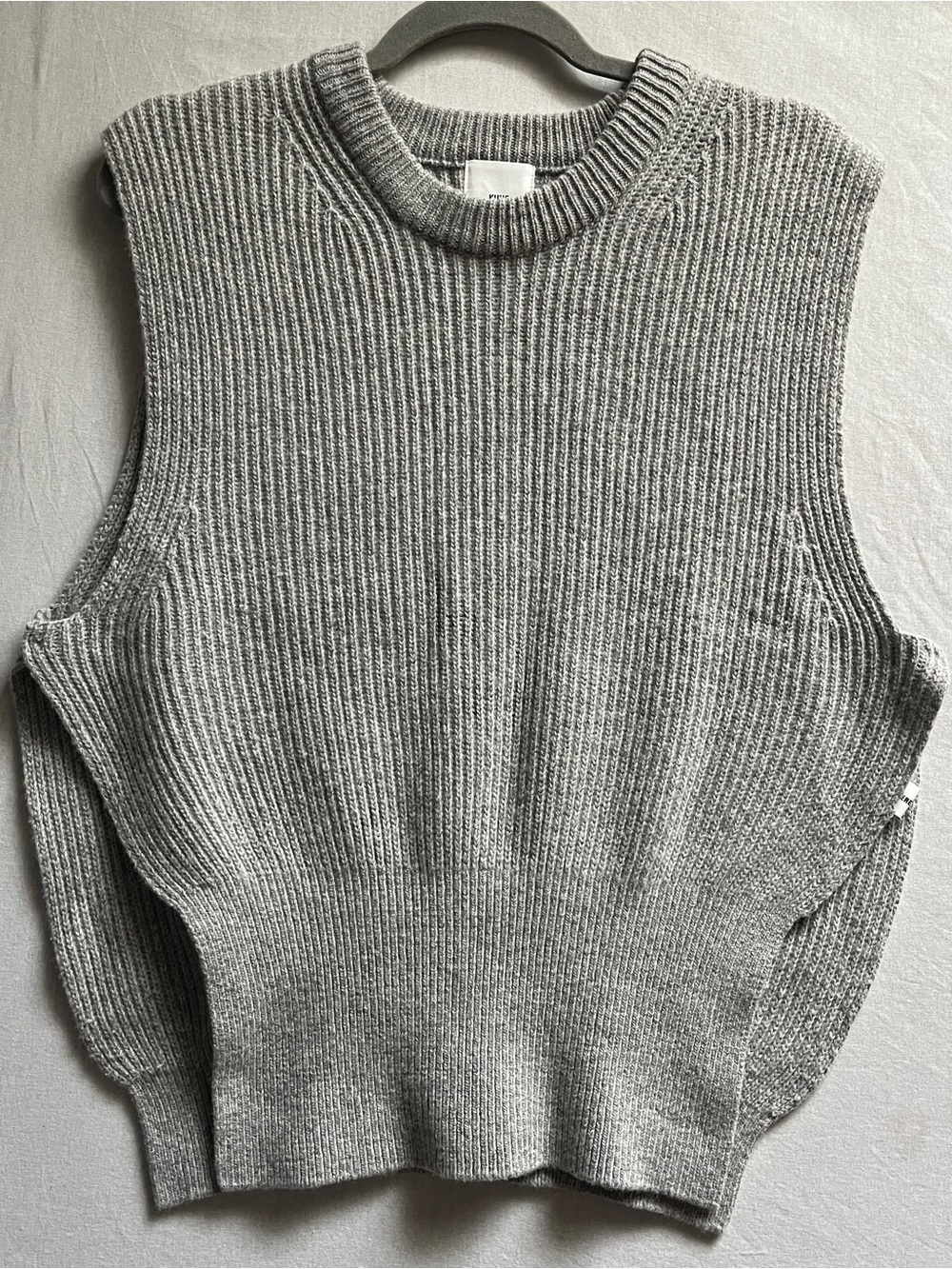 Kuho Cashmere Blend Sleeveless Ribbed Knit Sweater Vest M
